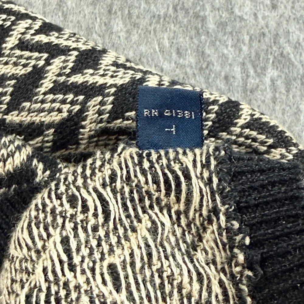 Polo Ralph Lauren Mens XXL Black Tan Linen Chevron V-Neck Sweater Vest